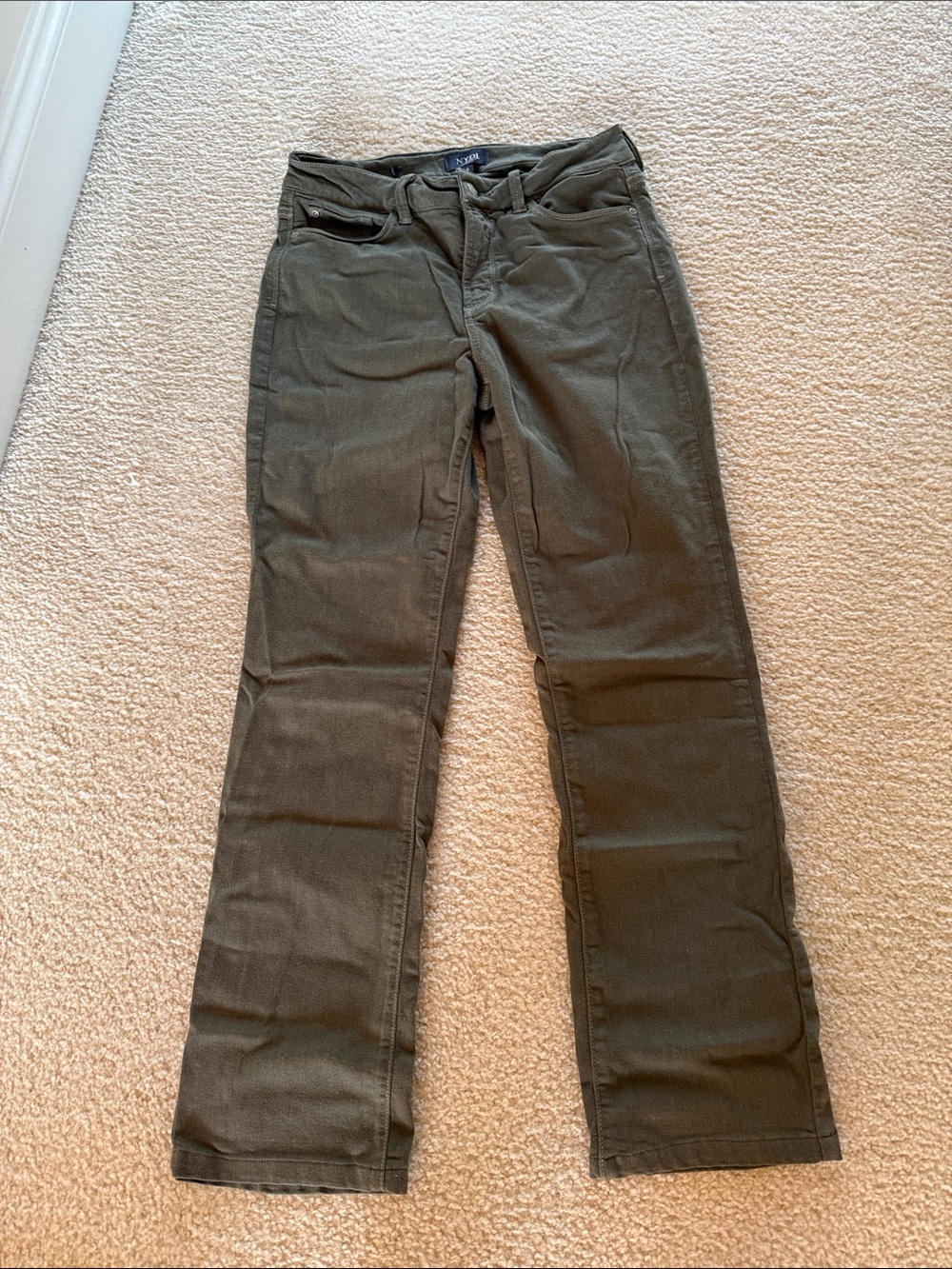 NYDJ Green Straight Leg Pants